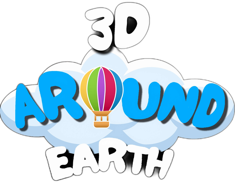 3D Around Earth complete logo